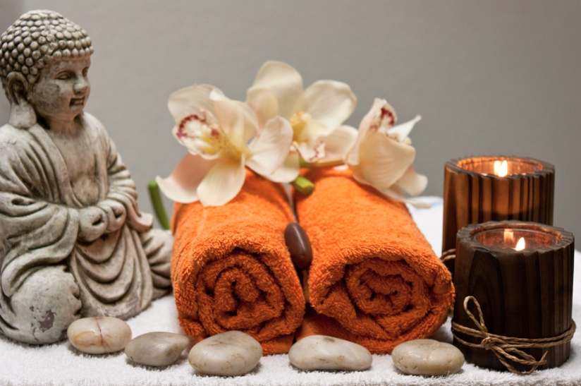 Massage olie og towels